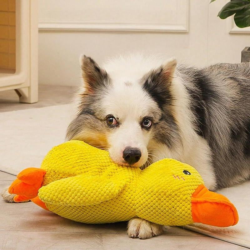 Cute Duck Design Pet Plush Toy, 1 Count Pet Chew Toy for Christmas Gift, Interactive Dog Toy, Pet Teething Toy, Dog & Cat Accessories