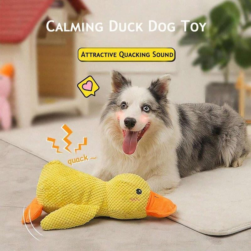 Cute Duck Design Pet Plush Toy, 1 Count Pet Chew Toy for Christmas Gift, Interactive Dog Toy, Pet Teething Toy, Dog & Cat Accessories