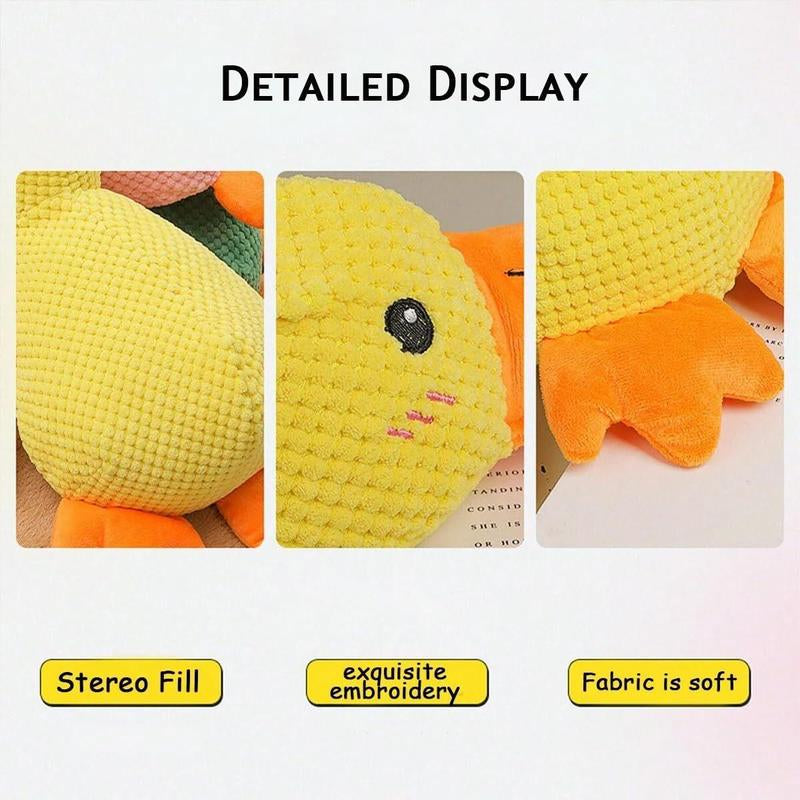 Cute Duck Design Pet Plush Toy, 1 Count Pet Chew Toy for Christmas Gift, Interactive Dog Toy, Pet Teething Toy, Dog & Cat Accessories