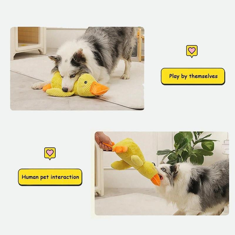 Cute Duck Design Pet Plush Toy, 1 Count Pet Chew Toy for Christmas Gift, Interactive Dog Toy, Pet Teething Toy, Dog & Cat Accessories